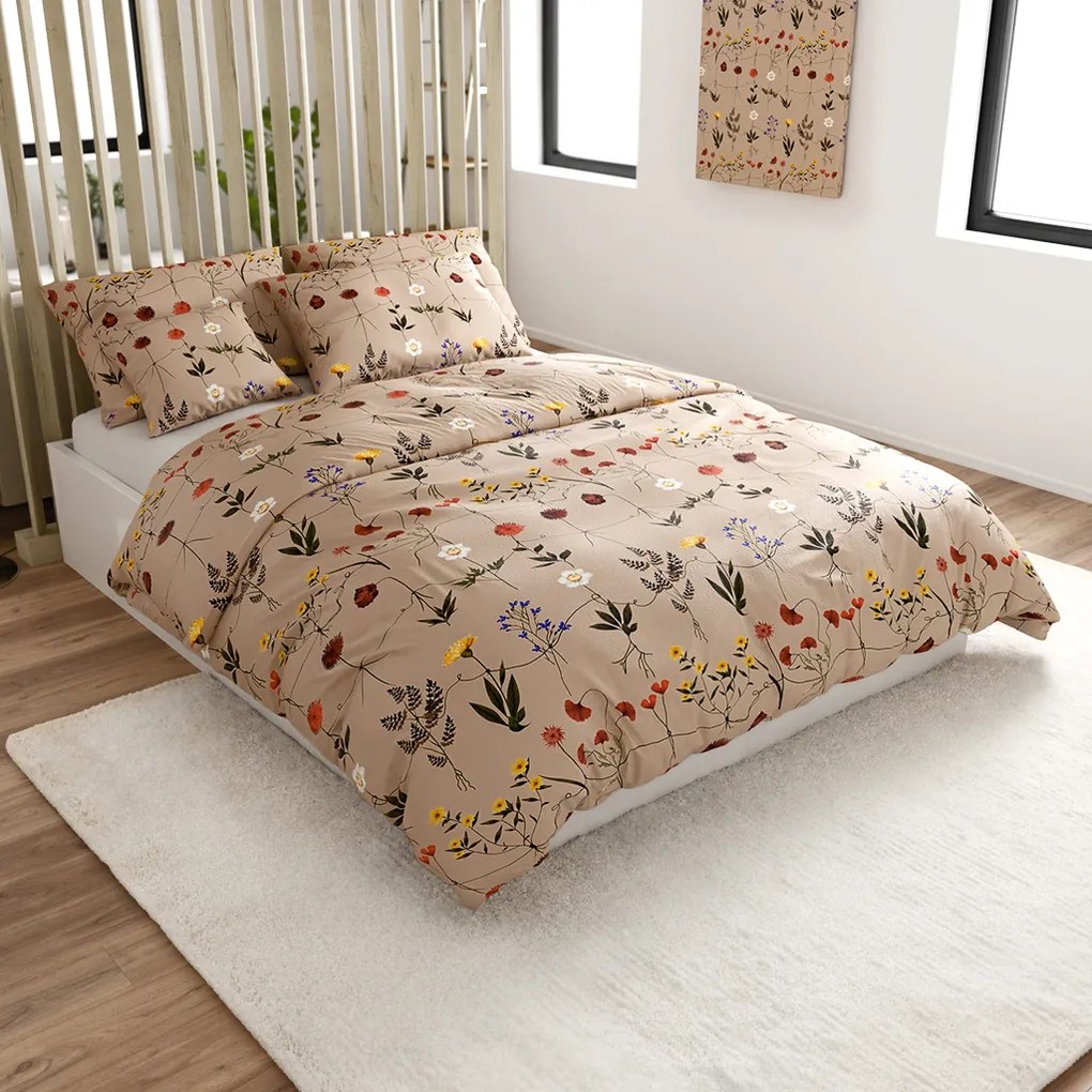 PrzytulneMieszkanie.pl PrzytulneMieszkanie.pl Pościel z mikropluszu HERBAR beżowa Rozmiar pościeli: 70 x 90 cm | 140 x 200 cm