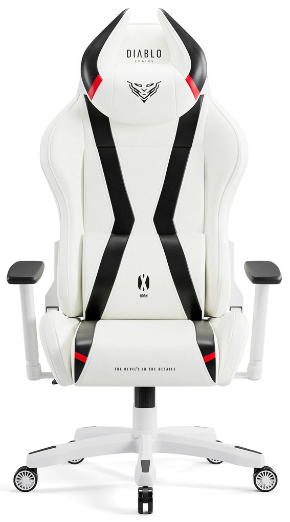 Fotel gamingowy Diablo X-Horn 2.0 Normal Size, biało-czarny