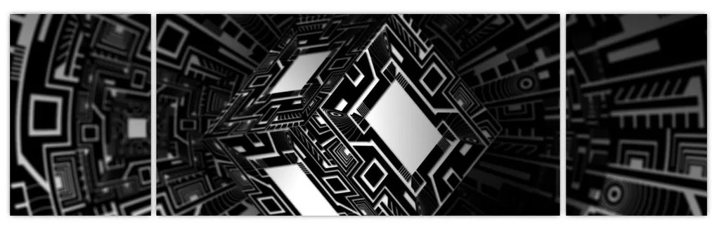 Obraz abstrakcyjnego sześcianu (170x50 cm)