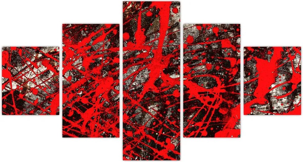 Obraz - Ekspresyjna abstrakcja (125x70 cm)