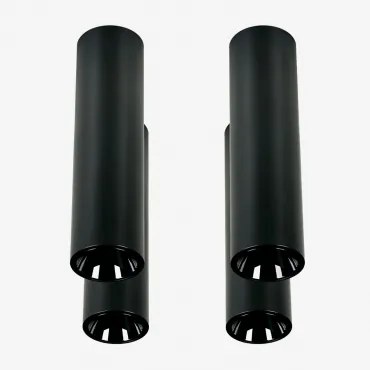 Pack 4 Okrągłych Sufitowych Opraw Led O Średnicy Ø4 Cm Z Aluminium Luisiana Czarna & 3 W & 38º & Białe Zimne Światło 4000k - Sklum