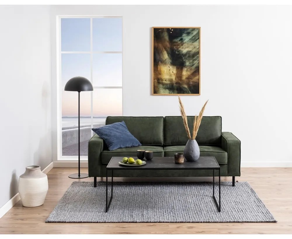 Stolik z blatem w dekorze marmuru w kolorze matowej czerni 60x120 cm Infinity – Actona