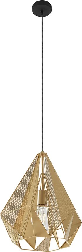 Industrialna lampa wisząca złota z siatką - Carcass