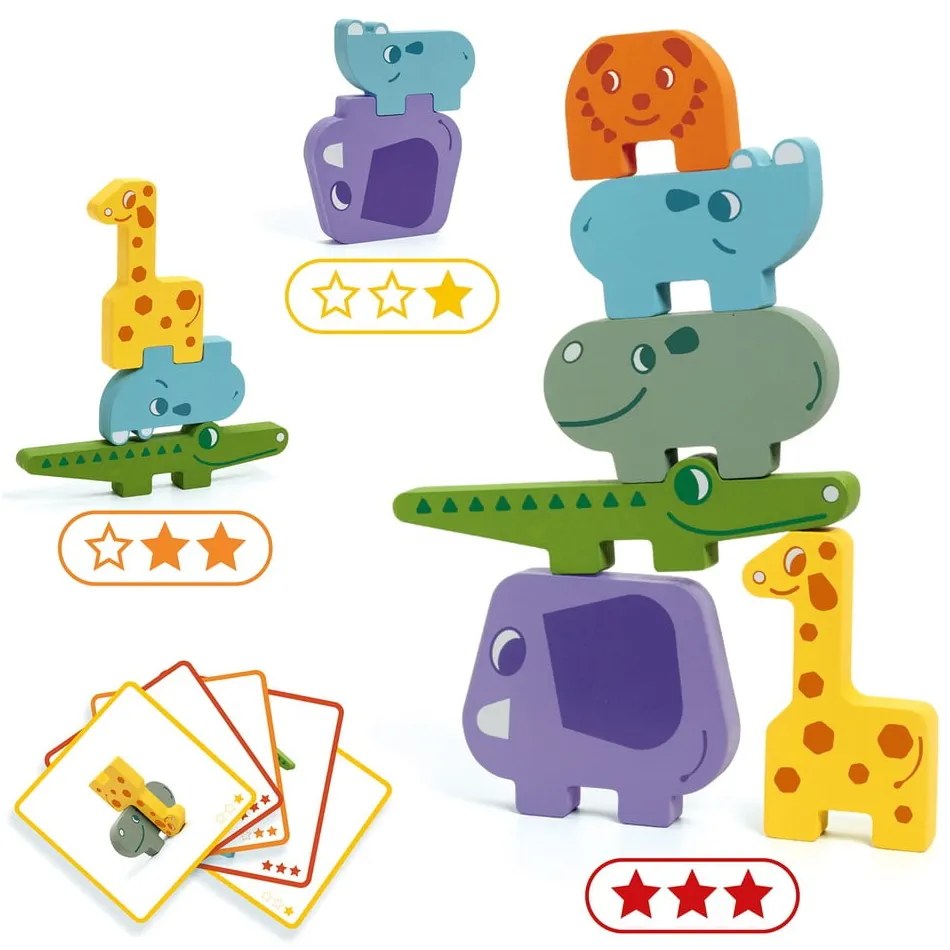 Dziecięce drewniane puzzle w kształcie zwierzątek Djeco Puzzle