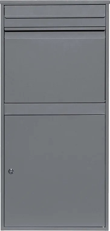 Szara, antykradzieżowa skrzynka pocztowa XL