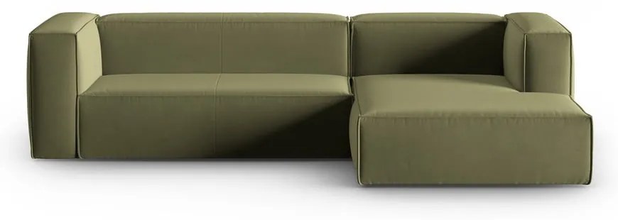 Zielony aksamitny narożnik Mackay – Cosmopolitan Design