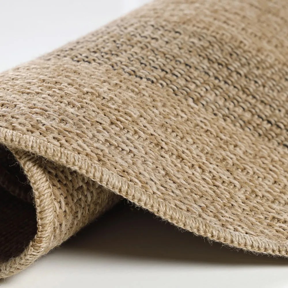 Czarno-beżowy okrągły dywan odpowiedni na zewnątrz ø 120 cm Comilla – Ayyildiz Carpets
