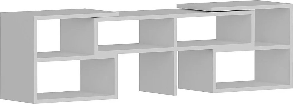 Stojak pod TV – 136,8 cm – Biały – Płyta wiórowa pokryta melaminą