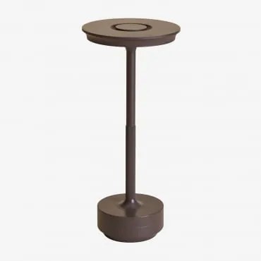 Bezprzewodowa Lampa Stołowa Led Z Aluminium Rivkin Wędzony Brąz - Sklum