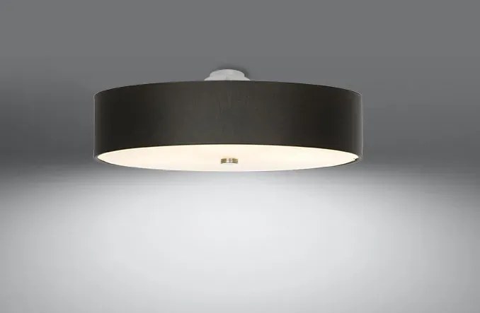 Czarny elegancki plafon z abażurem 50 cm - 18X EX662 P2-R43