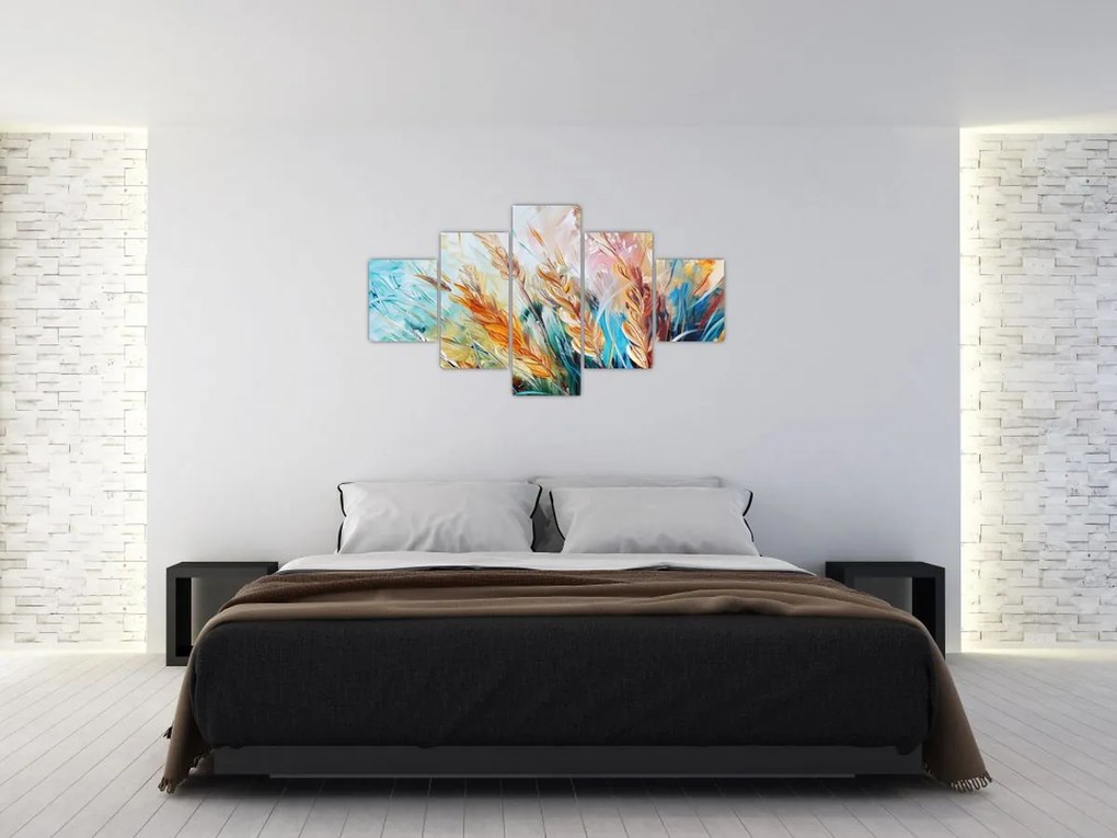 Obraz - Pszenica, abstrakcja (125x70 cm)