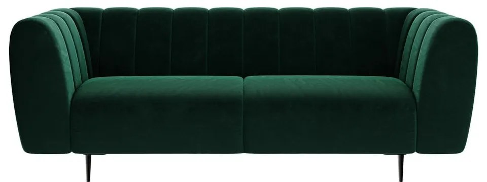 Ciemnozielona sofa Ghado Shel, 210 cm