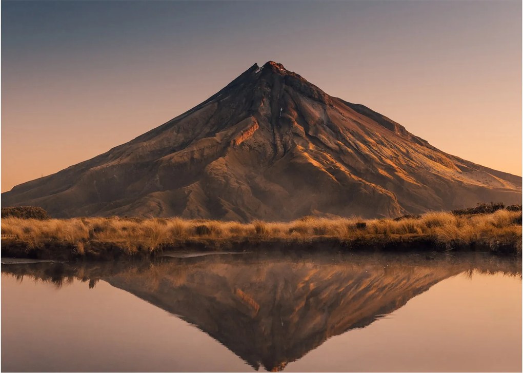 Obraz odbicia góry Taranaki, Nowa Zelandia (70x50 cm)