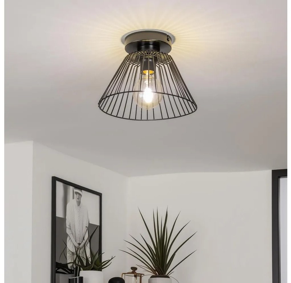 Brilagi - LED Przysufitowy żyrandol CERIA WIRE 1xE27/40W/230V śr. 21 cm czarny