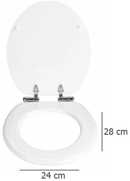 Klasyczna deska sedesowa z MDF z cichym domykaniem, WENKO