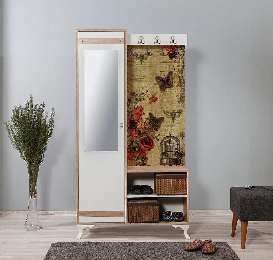 Komoda do przedpokoju – 100 cm x 190 cm – dąb Sonoma – płyta MDF pokryta melaminą