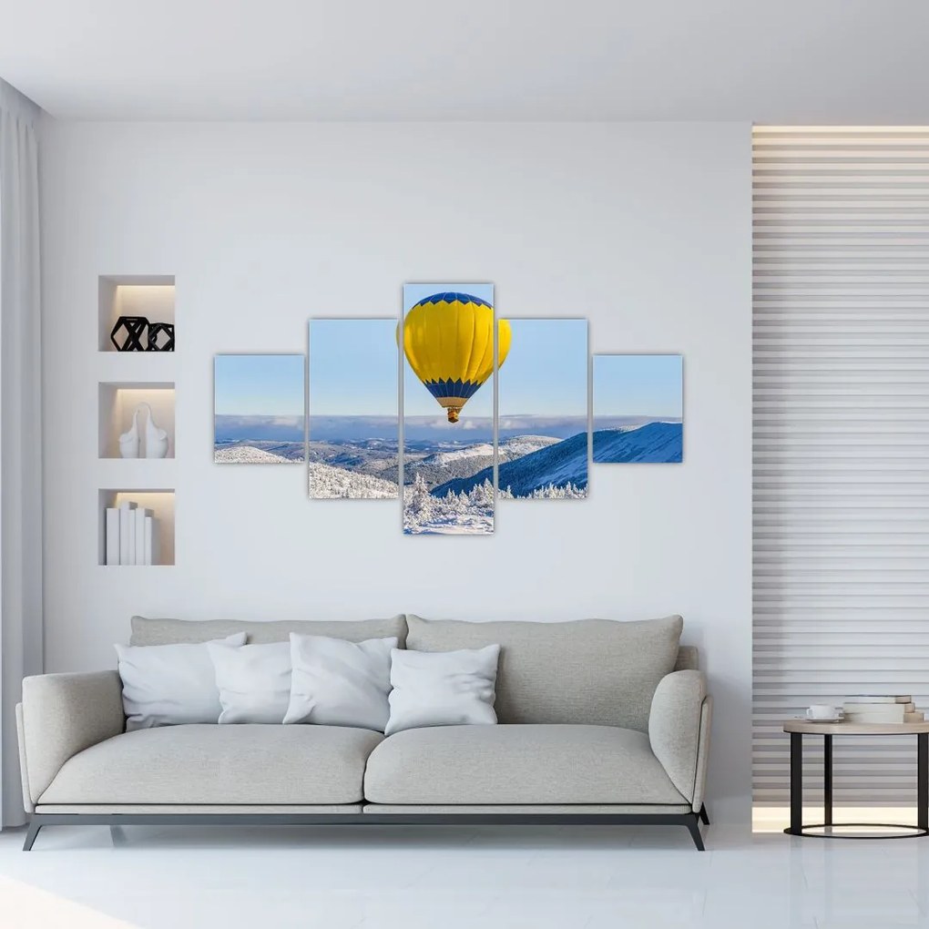 Obraz - Lot nad zimowym krajobrazem (125x70 cm)
