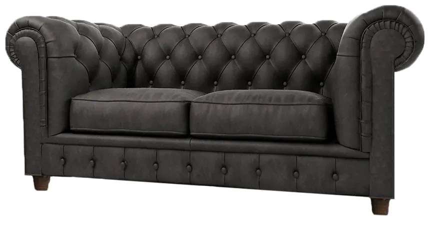 Antracytowa aksamitna sofa 184 cm Cambridge – Ropez