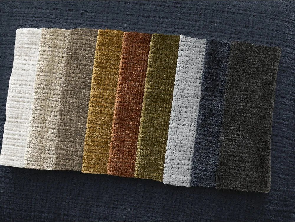 Ciemnoniebieska sofa z tkaniny szenilowej 276 cm Neil – Bobochic Paris