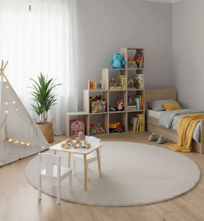 Schodkowy regał dziecięcy na zabawki dąb sonoma Z4-D32