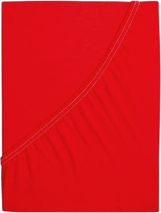 4Home prześcieradło jersey Ideal czerwony, 100 x 200 cm
