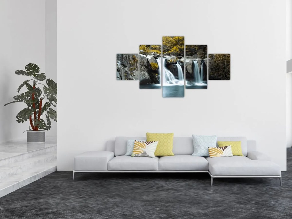 Obraz - Wodospady, Lushan, Chiny (125x70 cm)