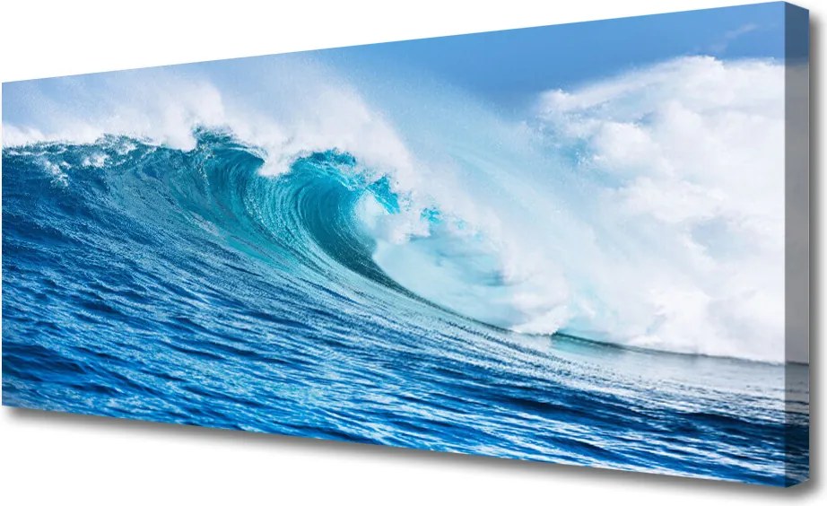 Duży obraz na płótnie Wzburzone Fale pod Niebem
