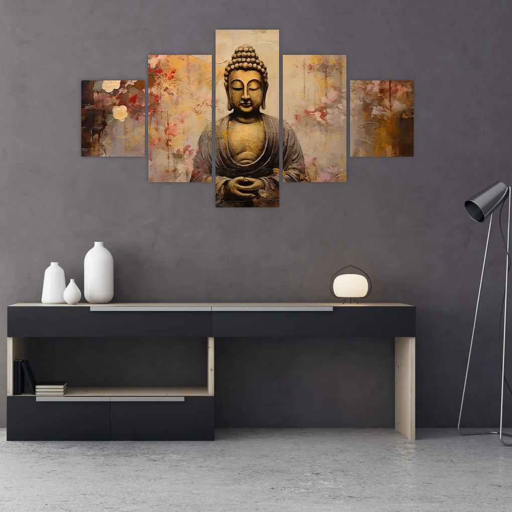 Obraz - Budda, malarstwo (125x70 cm)