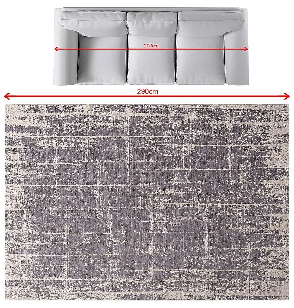 Dywan Velvet beige/dark grey 200x290cm