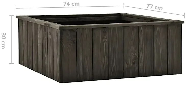 Ciemnoszara donica ogrodowa W3-B23
