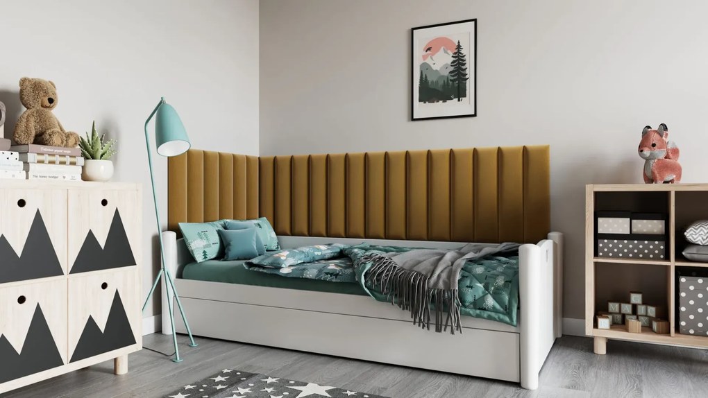 Panel tapicerowany QUADRATTA 60x15 żółty ELTAP