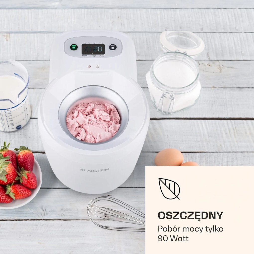 Klarstein Schneeflöckchen 0.7L 90W Maszynka do Lodów Biała