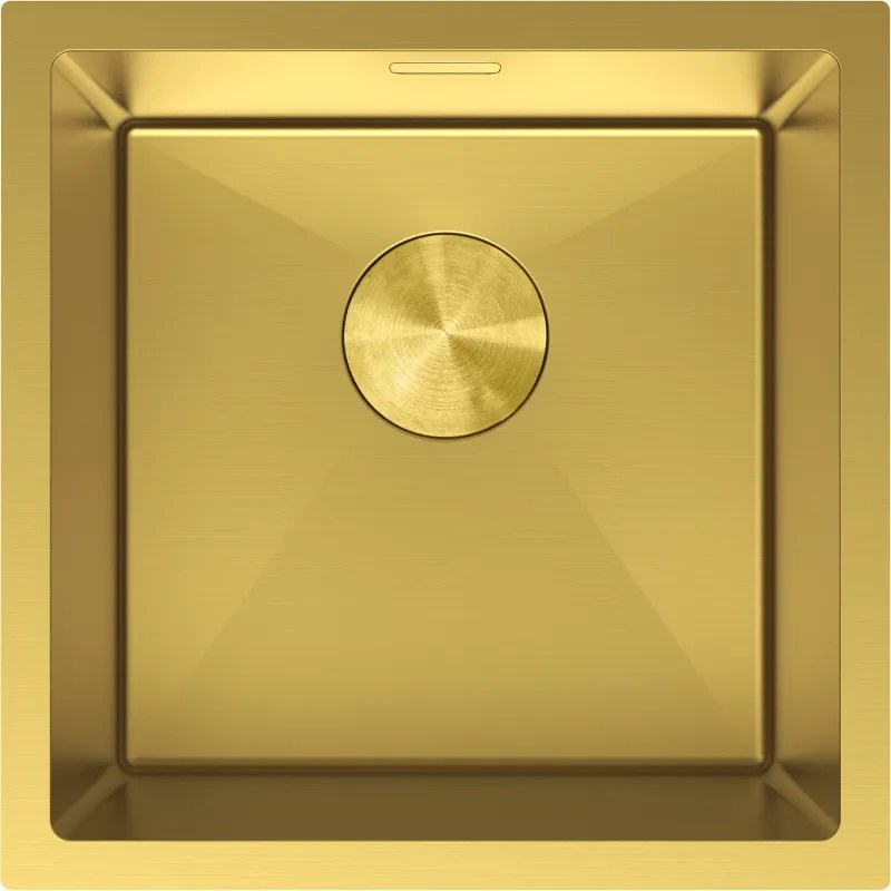Mexen Trixo zlewozmywak stalowy 1-komorowy 440 x 440 mm, złoty - 6413441000-55