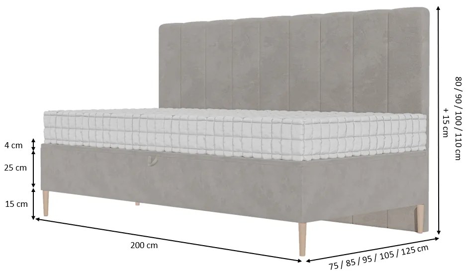 Łóżko młodzieżowe OLAF - 70x200
