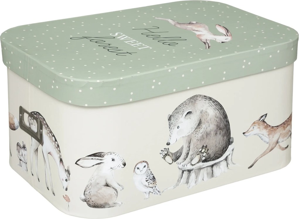 Pudełka ozdobne z pokrywą Leśni Przyjaciele, 3 sztuki