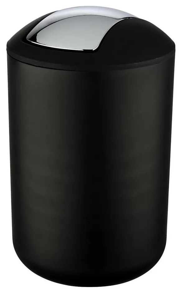 WENKO 21212100 - Kosz BRASIL 19,5x31 cm czarny/błyszczący chrom