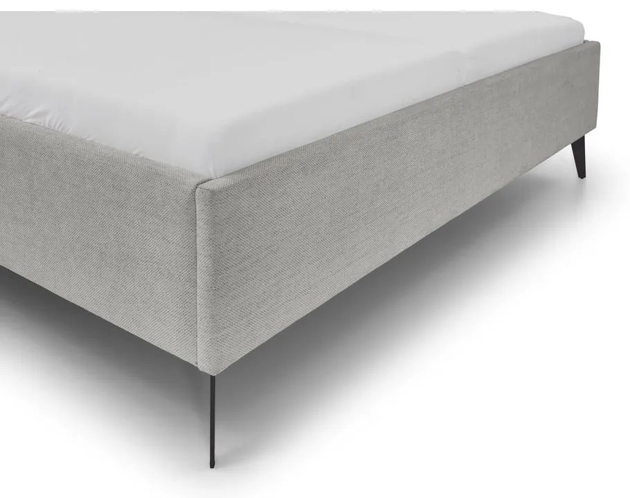 Jasnoszare łóżko dwuosobowe 200x200 cm Paulo – Meise Möbel