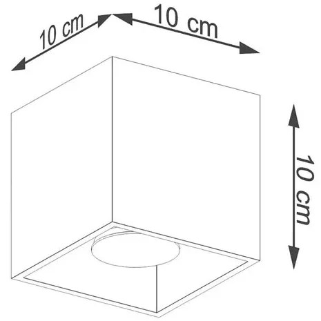 Złoty kwadratowy plafon sufitowy spot - A409 S8-F30