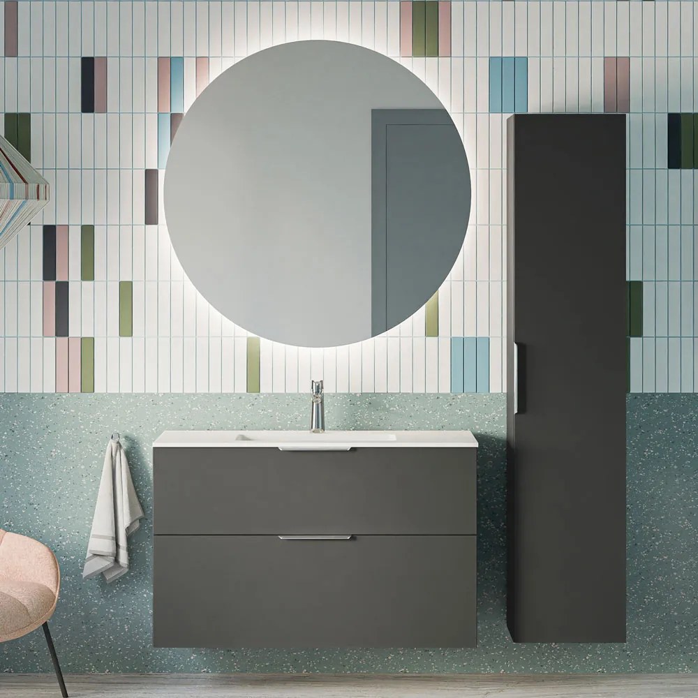 Badmöbel Set TIM 100 cm mit Waschbecken