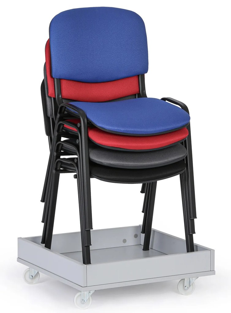 Wózek do transportu krzeseł konferencyjnych, szary