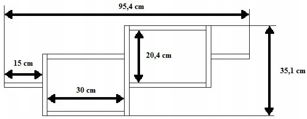 Półka Wisząca W Kolorze Wenge F6-R23