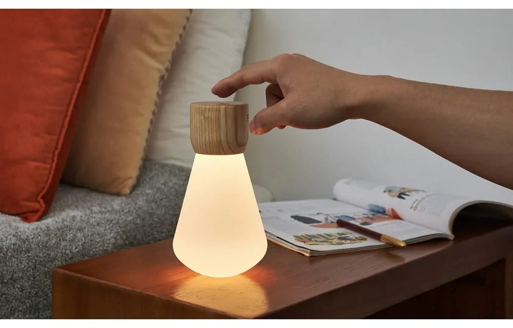 Naturalna lampa stołowa ze ściemniaczem (wys. 13 cm) Pentagon – Gingko