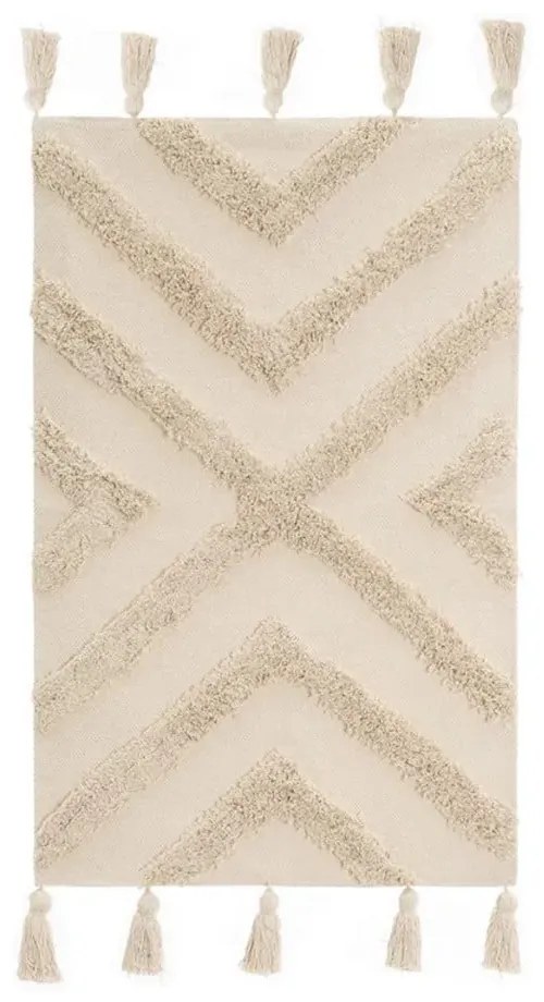 Kremowy bawełniany dywan odpowiedni do prania 50x80 cm – Casa Selección