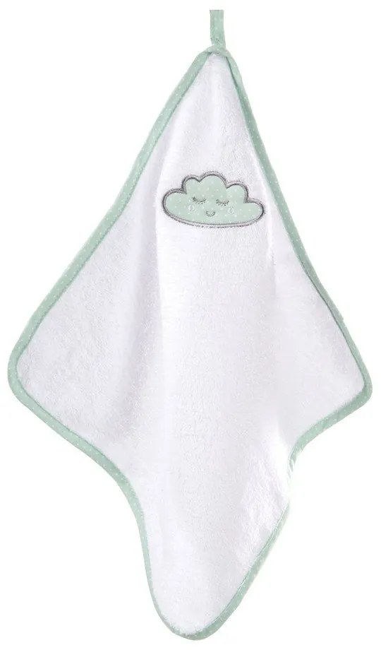 Biały bawełniany ręcznik dziecięcy z kapturem 80x80 cm Happy Cloud – Roba