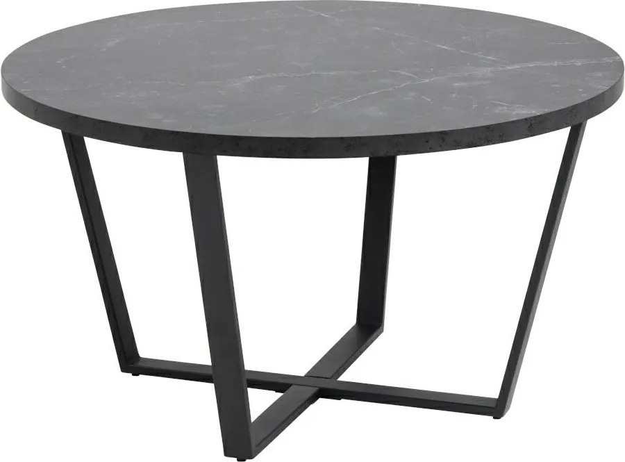 Designerski stolik kawowy w imitacji marmuru Amble czarny
