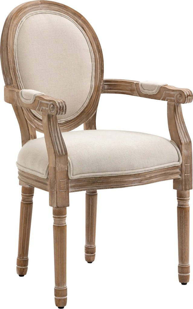 HOMCOM Krzesło Kuchenne Antyczny Styl Klasyczny Design Wygodne | Aosom PL