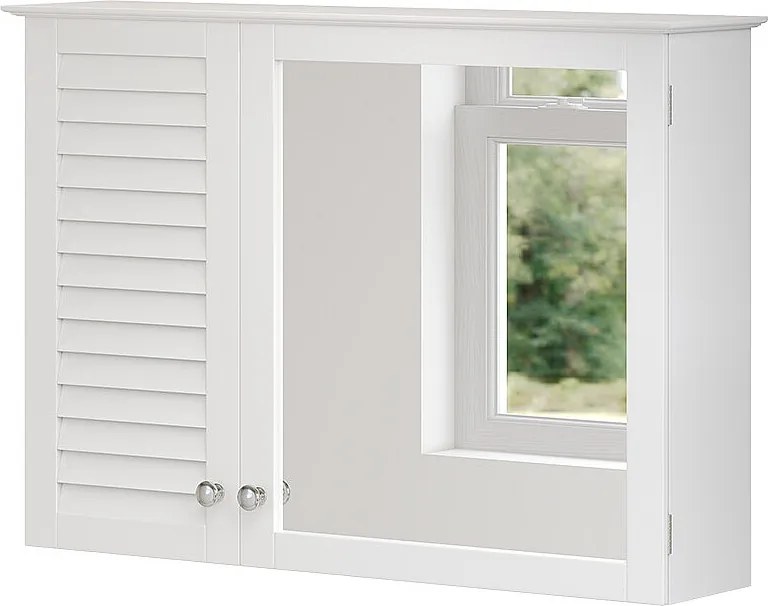 Szafka z lustrem w łazience biały 68x16.5x48 riad