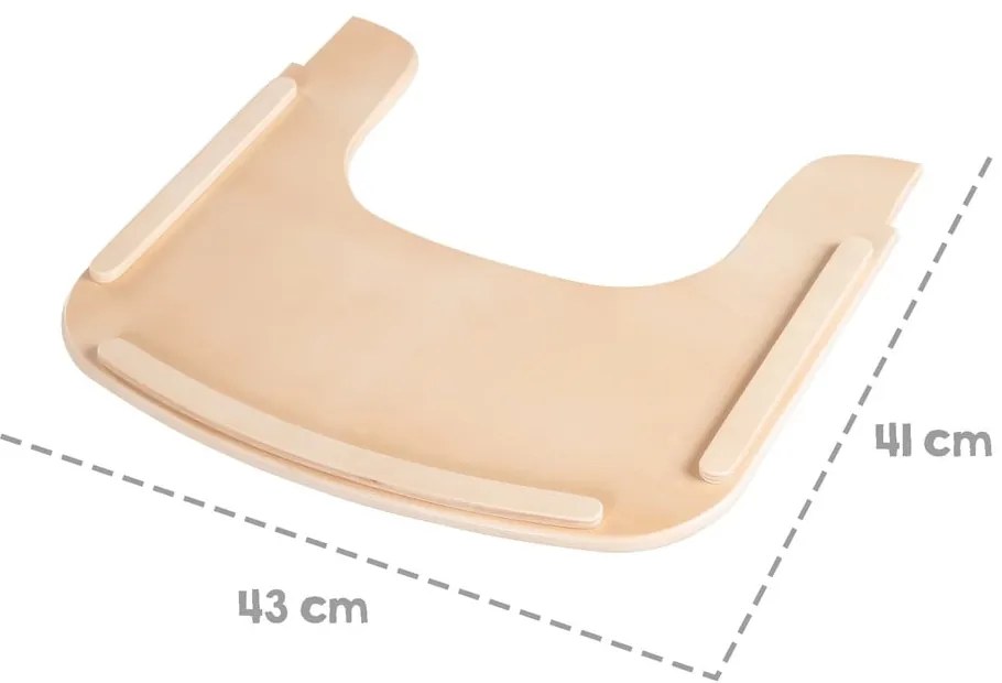 Tacka do krzesełka do karmienia w naturalnym kolorze Sit Up Flex – Roba