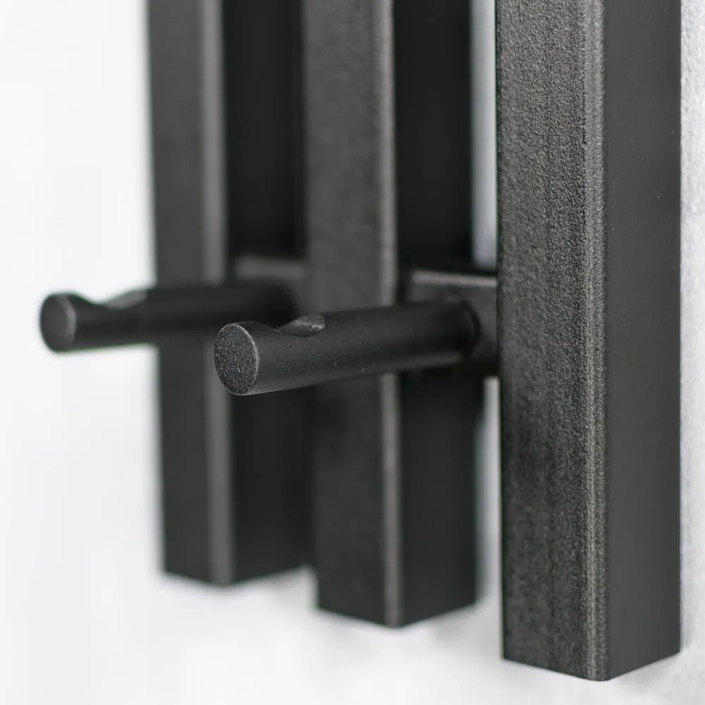 Czarny metalowy wieszak ścienny 65 cm Senza – Spinder Design