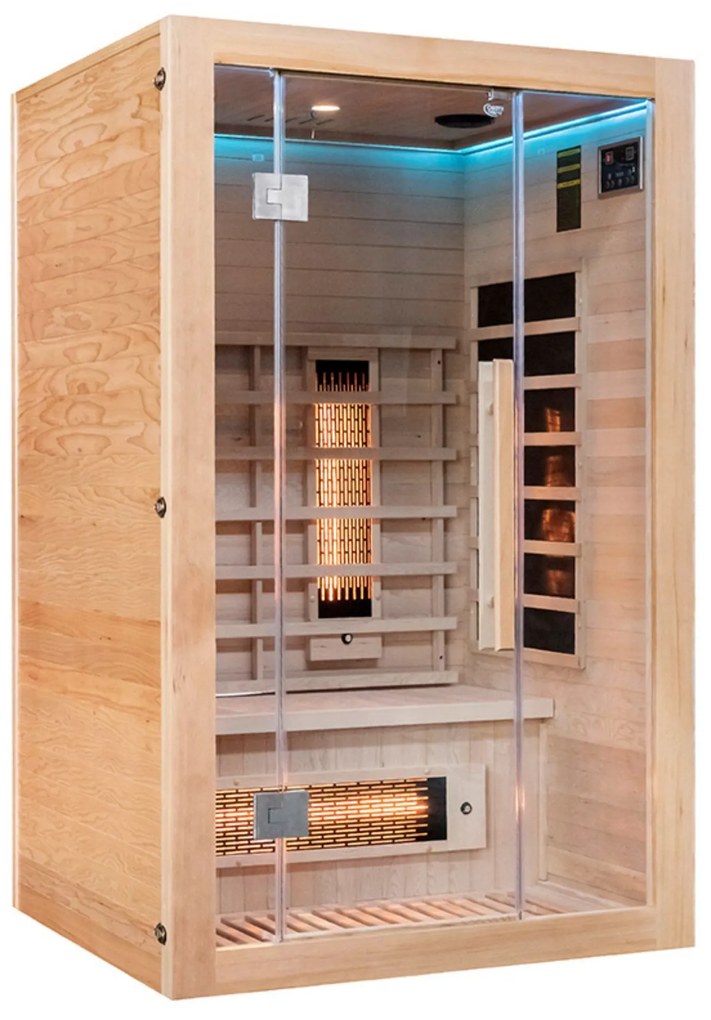 Sauna wewnętrzna niskotemperaturowa infrared na podczerwień 2 - 3 osobowa 120 x 105 CM